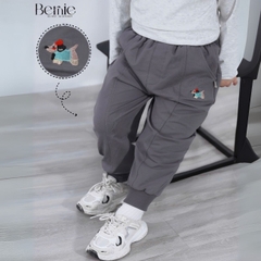  Quần dài quần nỉ da cá họa tiết thêu cún cho bé trai bé gái size 9 tới 25kg BERNIE H0525Q31