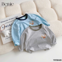 Áo thun áo phông tay dài họa tiết Animal unisex cho bé trai bé gái đi học đi chơi 9 đến 27kg BERNIE T0725A38
