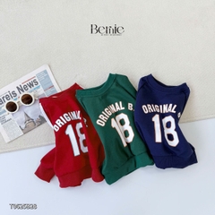 Set bộ dài thể thao unisex họa tiết hình in Double kèm quần dài cho bé trai bé gái size 9 tới 28kg BERNIE T0625B35
