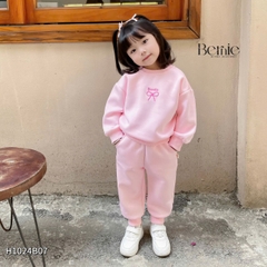 Set bộ dài nỉ bông họa tiết sinh nhật dễ thương cho bé gái từ 9kg tới 25kg BERNIE KIDS 0824B25