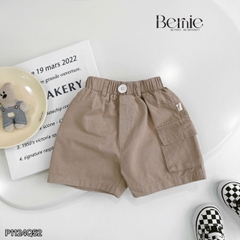 Quần short quần kaki túi hộp 1 bên cho bé trai phong cách hàn quốc đi chơi đi học size 9 tới 28kg  BERNIE P1124Q52