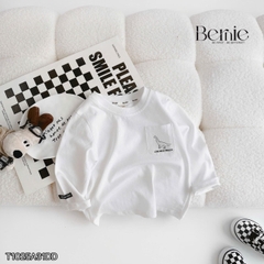 Áo thun cho bé trai tay dài phối túi ngực họa tiết khủng long size 9 tới 28kg BERNIE T0725A56