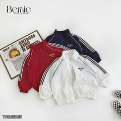 Set bộ dài tay thể thao kèm quần chất gió 2 lớp thêu Hello cho bé trai bé gái size 9 tới 28kg BERNIE T0825B25