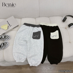 Quần dài quần nỉ lót lông Lerhi phối màu cho bé trai phong cách sành điệu size 10 tới 29kg BERNIE H1025Q59Đ