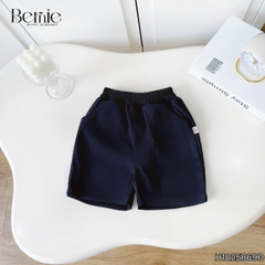 Set bộ sơ mi xanh basic tay ngắn kèm quần short cho bé trai từ 9 đến 25kg BERNIE H0125B69Đ