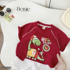 Set bộ khủng long Big Player cho bé trai áo tay ngắn raplang kèm quần short kaki bé trai 9 tới 28kg BERNIE H1125B32