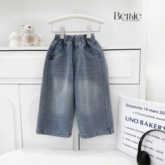Quần jean quần denim dài ống suông DAILY xanh dương wash nhẹ cho bé trai bé gái size 9 tới 28kg BERNIE H1025B77ĐQ