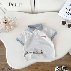 Set bộ polo đi biển cho bé trai áo thun polo tay ngắn và quần short jean size 9 tới 28kg BERNIE H1025B53