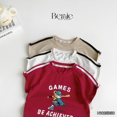 Set bộ cộc phong cách thể thao áo cotton họa tiết Home run kèm quần short cho bé trai size 9 tới 28kg BERNIE H1025B50