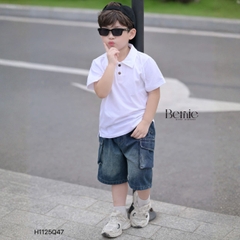 Quần short quần jean túi hộp cho bé trai đi chơi đi học size 11kg tới 28kg BERNIE KIDS H1125Q47