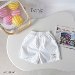  Set bộ sơ mi tay ngắn cho bé trai họa tiết kẻ DƯA HẤU kèm quần short kaki size 9 đến 25kg BERNIE H1225B19Đ