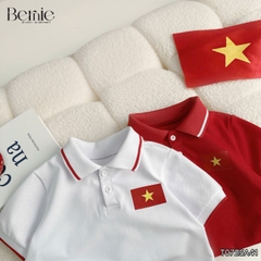 Áo thun polo Lá cờ đỏ sao vàng em bé Việt Nam tay ngắn unisex bé trai bé gái 9-28kg BERNIE H0725A41