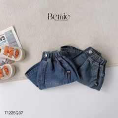 Quần short quần jean denim túi hộp cho bé trai đi chơi đi học size 11kg tới 28kg BERNIE KIDS T1225Q37