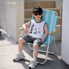 Set bộ bé trai áo tanktop họa tiết Boys phong cách hàn quốc kèm quần short size 1 tới 7 tuổi BERNIE T0226B10