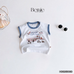 Set bộ bé trai áo tanktop sắc màu phong cách hàn quốc kèm quần short size 1 tới 7 tuổi BERNIE H0326B03Đ