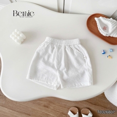 Set bộ sơ mi tay ngắn áo ren kèm quần short đũi trắng cho bé trai đi chơi đi biển size 9 tới 27kg BERNIE T0326B07