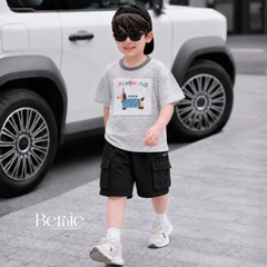 Quần short quần kaki đùi phối túi hộp 2 bên cho bé trai đi chơi đi học size 9 tới 28kg BERNIE T1225Q33