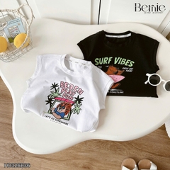 Set bộ unisex cho bé trai bé gái áo thun tanktop Style kèm quần short đi chơi đi biển size 1 tới 7 tuổi BERNIE H0326B36