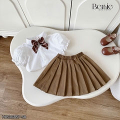 Set vest gi lê 4CT phối viền Royal cho bé trai bé gái kèm cà vạt hoặc nơ size 9 tới 28kg BERNIE H0526B58 