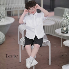 Set bộ sơ mi Vigorous áo sơ mi tay ngắn kèm quần short cho bé trai từ 9 đến 28kg BERNIE H0726Q25