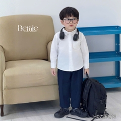 Quần dài quần âu mí gân nổi màu xanh than cho bé trai phong cách thanh lịch size 9kg tới 25kg  BERNIE H0726Q13