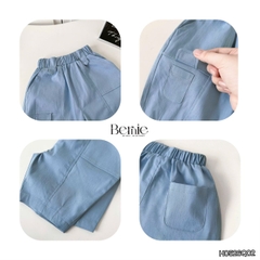 Quần ngố quần lửng chất bò giấy mềm phối túi cho bé trai size từ 1 đến 6 tuổi BERNIE KIDS H0526Q02