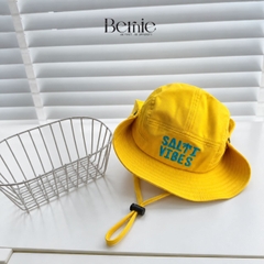 Mũ tai bèo có dây rút và nút bấm unisex cho bé trai bé gái đi chơi đi biển chụp hình xinh yêu 1 đến 4 tuổi BERNIE HL349