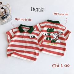 Áo thun áo polo tay ngắn họa tiết kẻ ngang sắc màu Ok cho bé trai size 9kg đến 25kg BERNIE H0226B37A