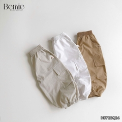Quần dài quần gió mềm phối can nắp túi bo gấu cho bé trai bé gái size 9 tới 28kg BERNIE H0726Q24