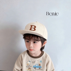 Mũ lưỡi trai mũ thêu chữ B màu xanh màu nâu màu be cho bé trai bé gái từ 1 tới 7 tuổi BERNIE H30095