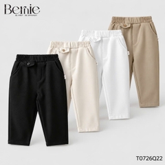 Quần dài quần âu chất chéo tuyết phối nắp túi cho bé trai phong cách thanh lịch size 9kg tới 28kg  BERNIE T0726Q22