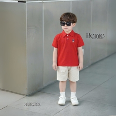 Set bộ cộc tay thun cotton họa tiết hình in lạ mắt phong cách hàn quốc cho bé trai 1 đến 7 tuổi BERNIE H1024B31