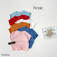 Áo thun unisex tay ngắn raplang chất cotton cho bé mặc đi học đi chơi 1 tới 7 tuổi BERNIE 0624A03