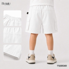 Quần short quần kaki đùi phối túi hộp 2 bên cho bé trai đi chơi đi học size 9 tới 28kg BERNIE T1225Q33