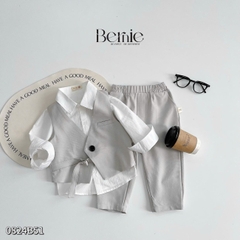 Set đồ vest gile dài công tử cổ V 3 chi tiết phong cách hàn quốc cho bé trai 1 đến 7 tuổi Bernie 0824B51