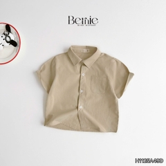 Áo sơ mi tay ngắn Basic nhiều màu unisex cho bé trai bé gái size 9kg tới 25kg BERNIE H1125A49Đ