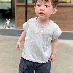 Áo thun tanktop ba lỗ sát nách cotton xược túi xòa cho bé trai 1 đến 7 tuổi BERNIE 23A057
