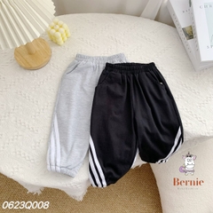 Quần dài thể thao cho bé trai bé gái dáng basic thun cotton 4 chiều 1 đến 7 tuổi BERNIE 0623Q008