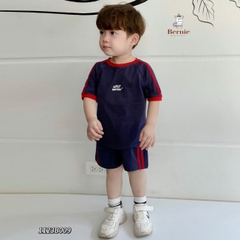 Set đồ bộ thun thể thao bóng đá số 10 messi cho bé trai chất thun cotton kèm quần ngắn từ 9 đến 24kg BERNIE