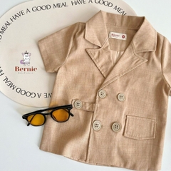 Áo khoác vest blazer cho bé trai bé gái phong cách hàn quốc lót 2 lớp BERNIE cho bé từ 9 đến 25kg