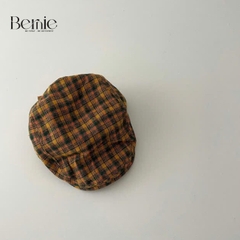 Mũ nồi mũ beret mũ anh quốc mũ công tử cho bé trai caro thô mềm phối khuy phong cách cổ điển  BERNIE