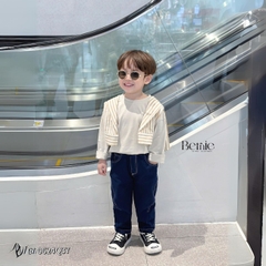 Quần dài quần denim phối chỉ nổi cho bé trai phong cách sành điệu 1 đến 7 tuổi BERNIE 0624Q37