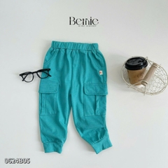 Set bộ thun tay dài unisex chất cotton họa tiết in chữ cho bé trai bé gái size 1đến 7 tuổi BERNIE 0624B05