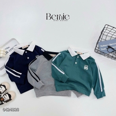 Set bộ thun dài tay raplang cotton da cá họa tiết in chữ thể thao cho bé trai 1 đến 7 tuổi BERNIE 0424B27