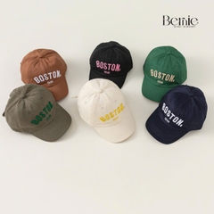 Mũ lưỡi trai unisex cho bé trai bé gái đáp chữ phối viền màu BERNIE 46-54cm bé 2 đến 8 tuổi
