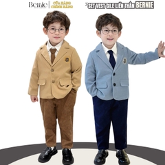  Set vest công tử Blazer T0924B13 3 chi tiết phong cách hàn quốc cho bé trai 1 đến 7 tuổi Bernie 0824B51