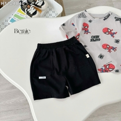 Set bộ siêu nhân Super hero tay ngắn cho bé trai kèm quần short size 9 tới 28kg  BERNIE H1124B40