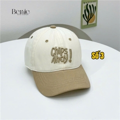 Mũ lưỡi trai unisex cho bé trai bé gái chất kaki thêu chữ nổi bật phong cách BERNIE 50-52cm bé 4 đến 6 tuổi 