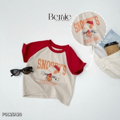 o thun tay ngắn raplang unisex cho bé trai bé gái họa tiết cún Snoopy nhiều màu size 9 tới 28kg BERNIE P0125A20