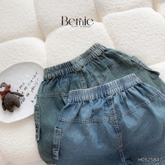 Set bộ tay ngắn phối màu họa tiết carnival kèm quần short jean cho bé trai 11kg tới 28kg BERNIE H0525B47
